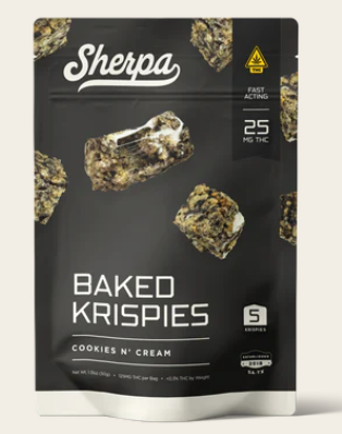 Sherpa Baked Krispies- Cookies n Cream | 25mg D9 / Cookies n Cream